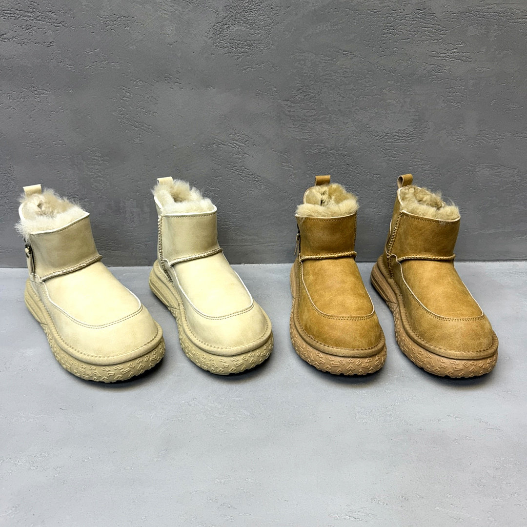 麦露迪冬季皮毛保暖防滑雪地靴女