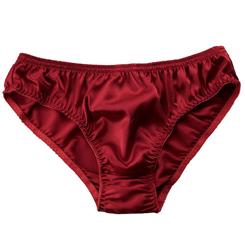 桑蚕丝保健透气三角内裤