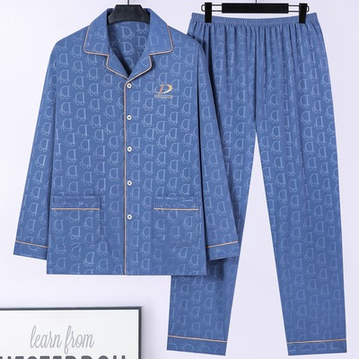 男士睡衣2025新款秋冬德绒中老年爸爸家居服韩版开衫今年流行爆款