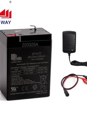 LONGWAY 龙威蓄电池电瓶 3-FM-5 6V5AH/20hr 儿童电动车铅酸电池