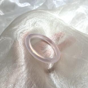 高冰冰莓粉玉髓手镯无酸洗注胶小众不撞款 仙女镯翡翠平替A货玉镯