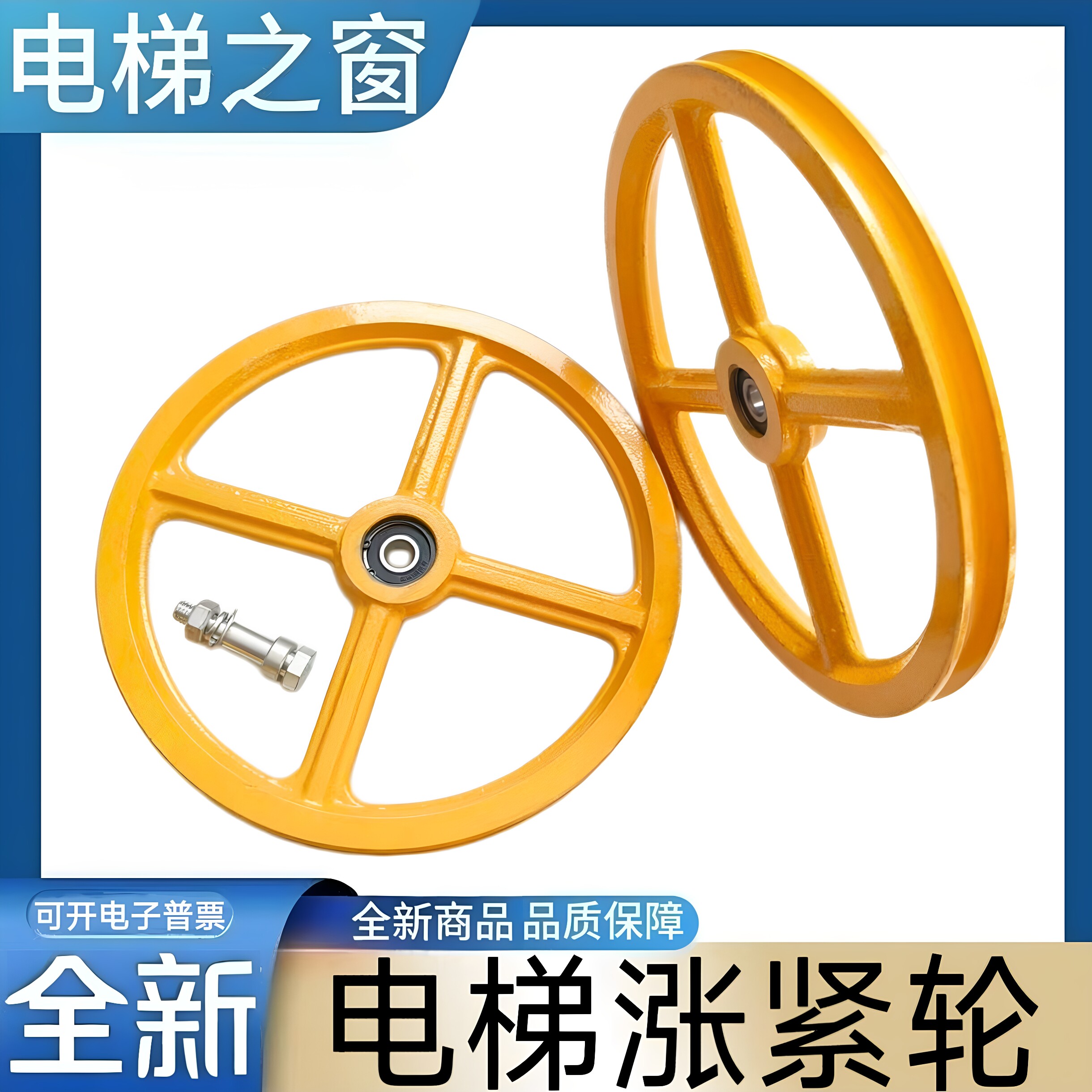 电梯底坑张紧轮 25厘米 250*20*6201 电梯涨紧轮东芝三菱帝奥康力