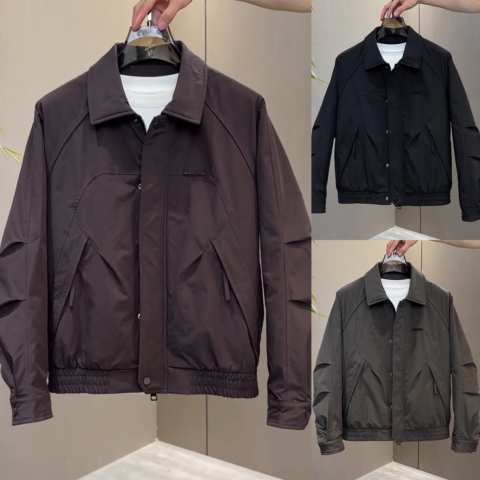 ZPK时尚拼接翻领二棉棉服