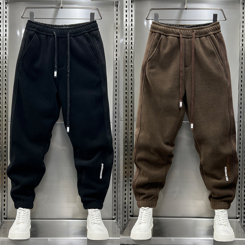 2025秋冬潮流条绒休闲裤男博奥绒灯芯绒潮牌休闲裤青年运动哈伦裤,男装,休闲裤,淘宝优惠券,粉丝福利购,淘宝优惠卷