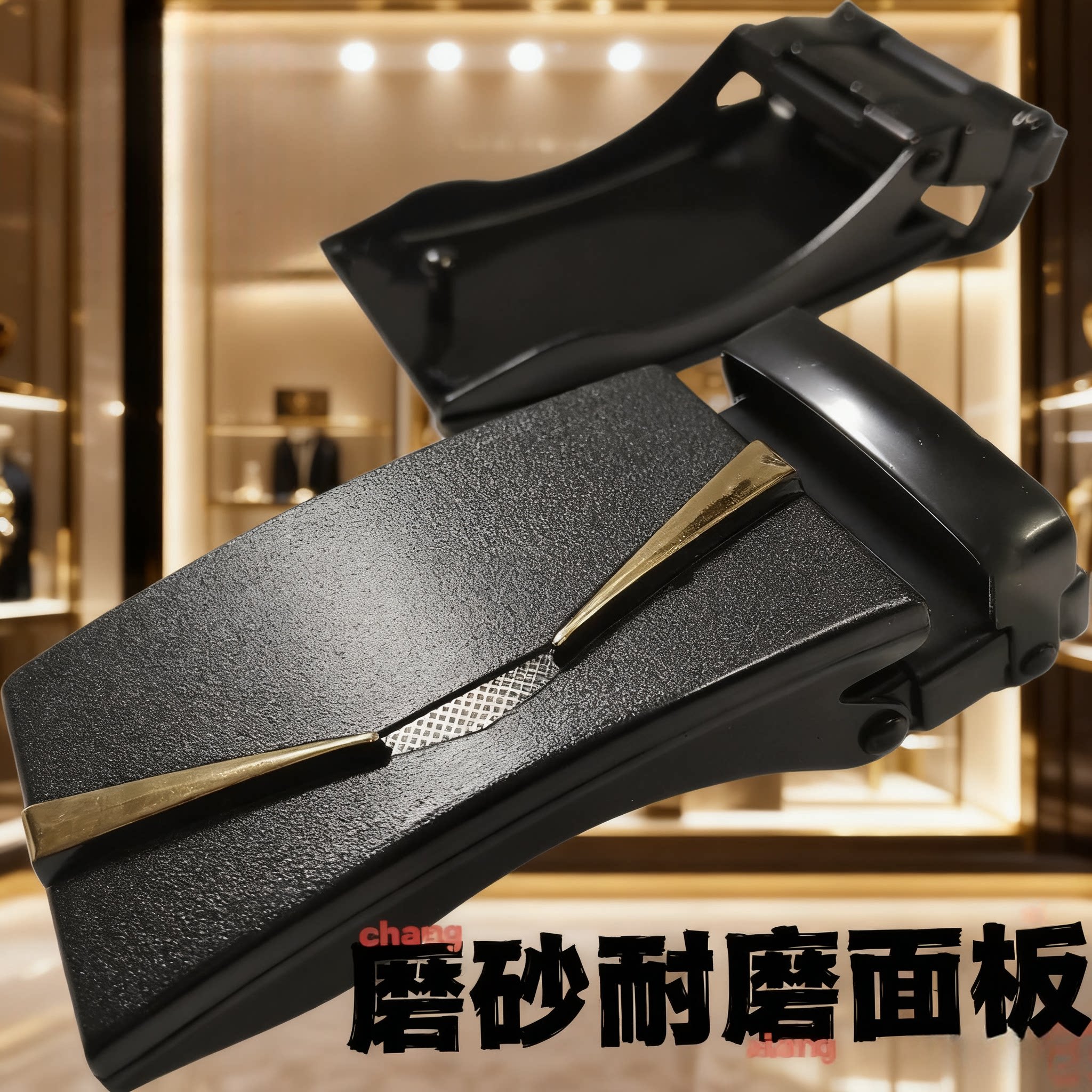 新款高奢平滑扣皮带扣裤带头板扣挂扣合金3.5cm圆孔打孔单独扣头