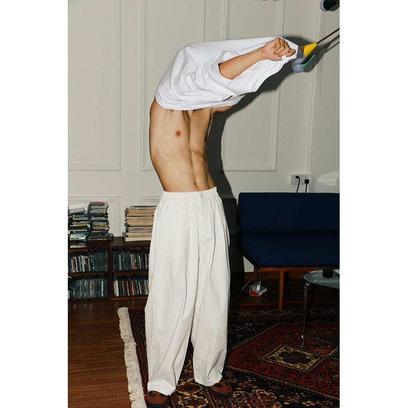 驸马FUMA  自制 春夏美式复古百搭休闲纯色休闲裤