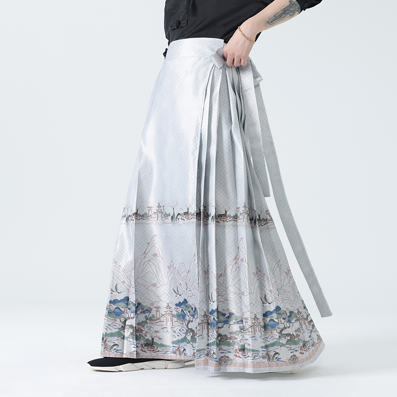 新中式国风马面裙男士春秋