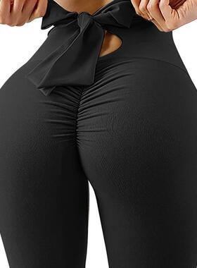 High waistband hip lifting yoga pants 高腰绑带提臀修身瑜伽裤