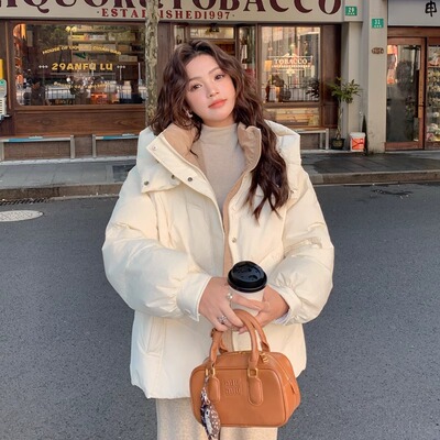 羽绒棉服女短款小个子加厚