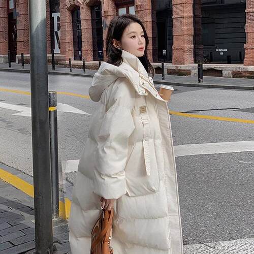 高级感长款过膝棉衣棉服女加厚