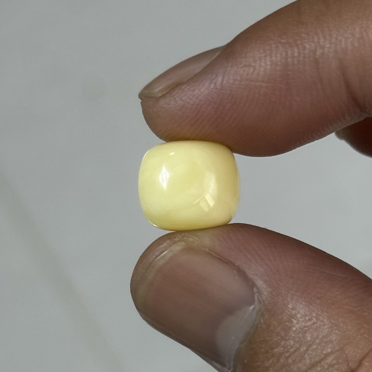 瓷白花阿尔卑斯浓腊波罗的海蜜蜡老型单珠11.2*9.8高庄带皮色