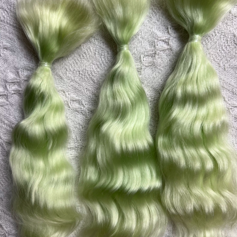 马海毛发排制作bjd娃娃棉花娃娃假发料3分马海毛发OB娃娃BJD娃娃