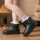 防水雪地靴女款冬季加绒保暖防滑外穿水鞋雨靴雨鞋一体一脚蹬棉鞋