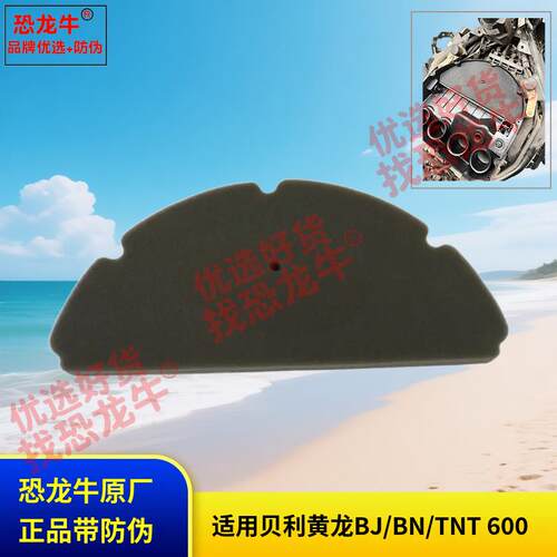 摩托车空滤适用钱江贝利黄龙BJ600 BN600 TNT600海绵空滤芯滤清器