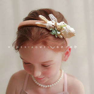 超萌可爱儿童头饰卡通立体毛绒小兔子发箍女孩宝宝发卡头箍发饰女