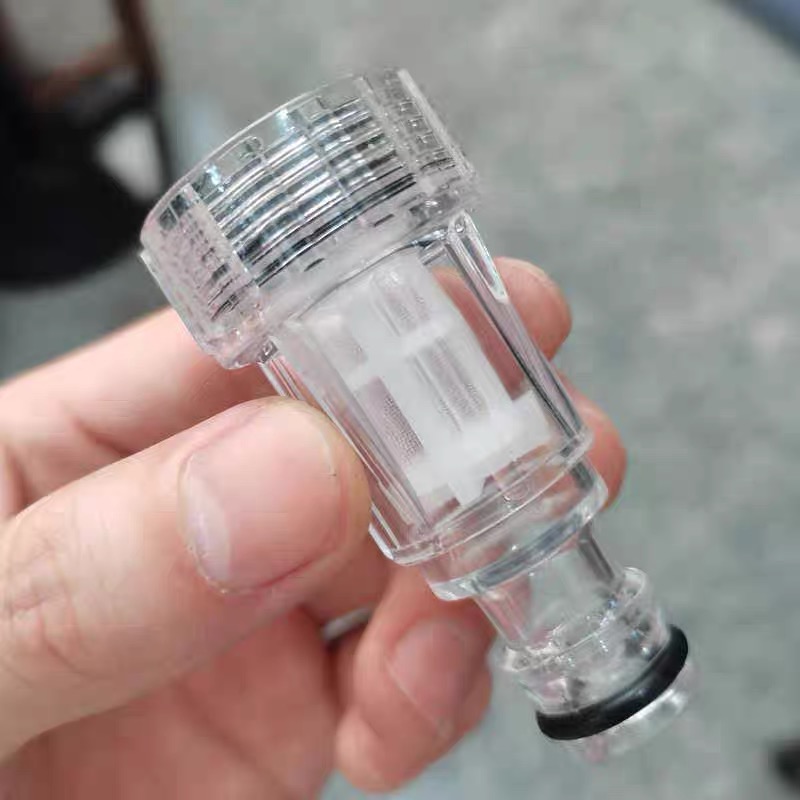 家用白马指南车手提式高压洗车机进水过滤网奶嘴接头6分接口