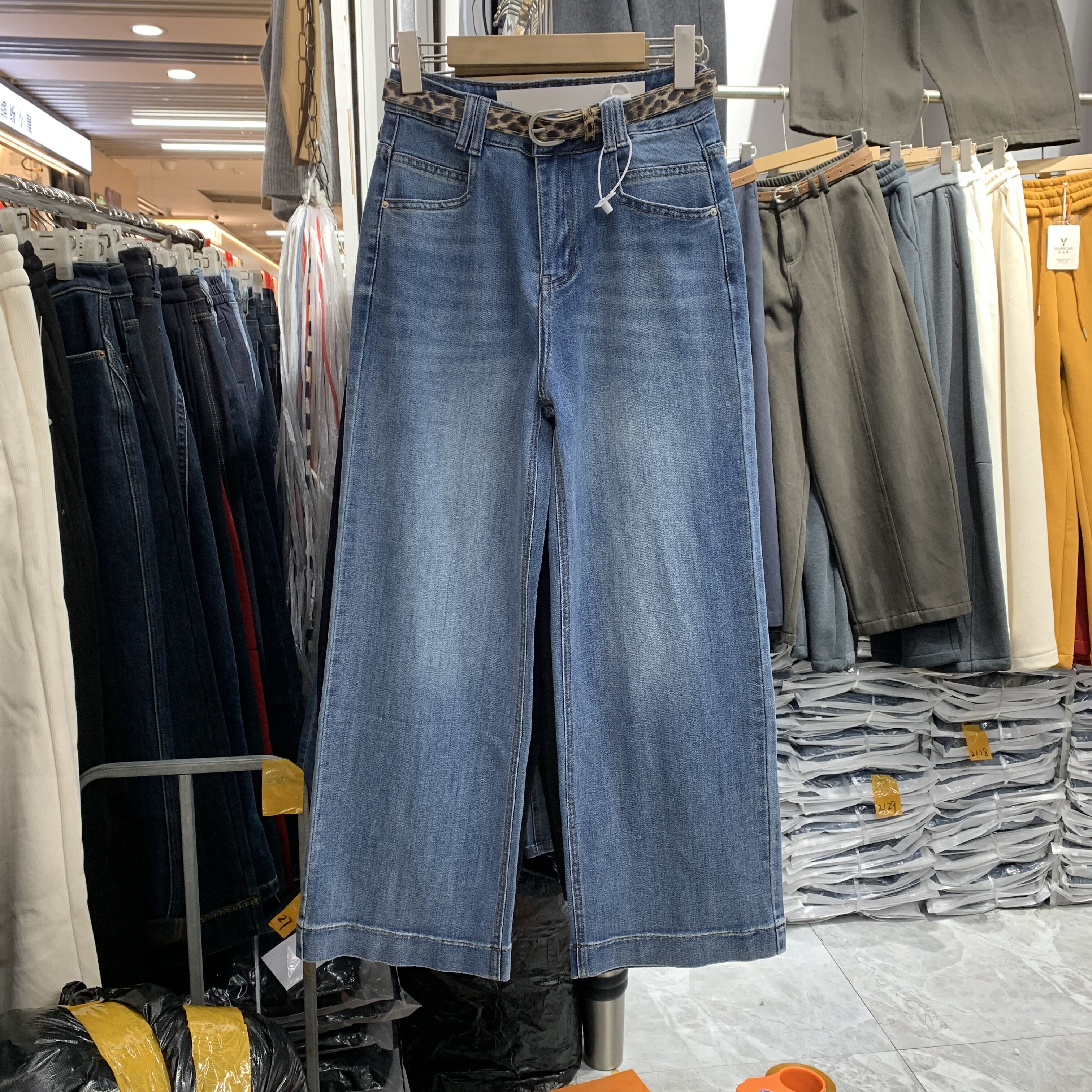 梦佳瑶7373奶奶裤窄版阔腿九分牛仔裤女2026春款直筒裤小个子裤子