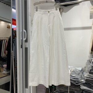 JY嘉依8058韩版棉麻百搭阔腿裤休闲裤女夏季高腰显瘦纯色气质长裤