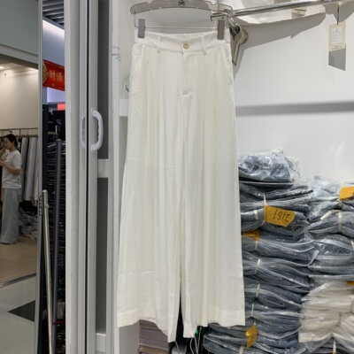 JY嘉依8050夏韩系仿天丝棉宽松休闲百搭高腰显瘦小个子阔腿长裤女