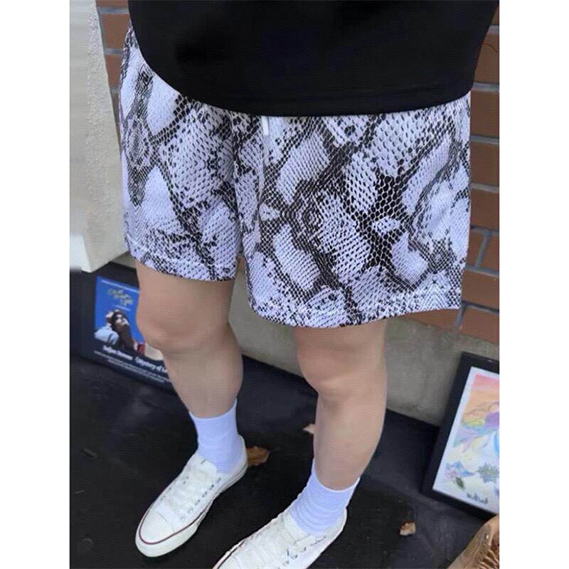 蟒蛇纹美式短裤男款夏季薄款速干吸湿透气排汗篮球四分运动五分裤