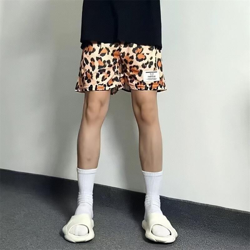 潮牌美式豹纹短裤男不过膝宽松休闲四分裤夏季运动速干透气篮球裤