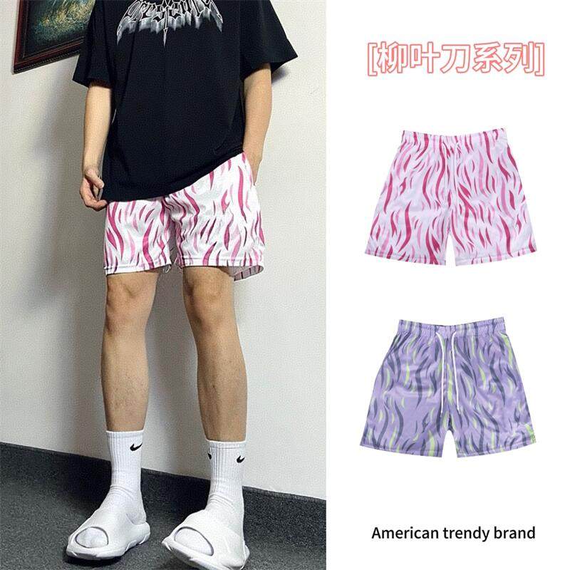 新款美式篮球短裤不过膝宽松休闲男健身训练透气速干运动四分裤夏