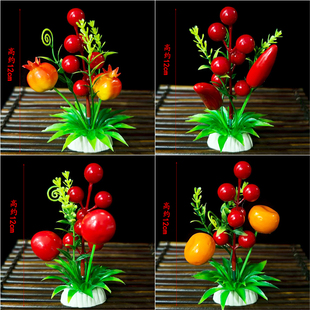 酒店意境菜品摆盘装饰花草创意盘饰小摆件冷菜拼盘装盘寿司仿真花