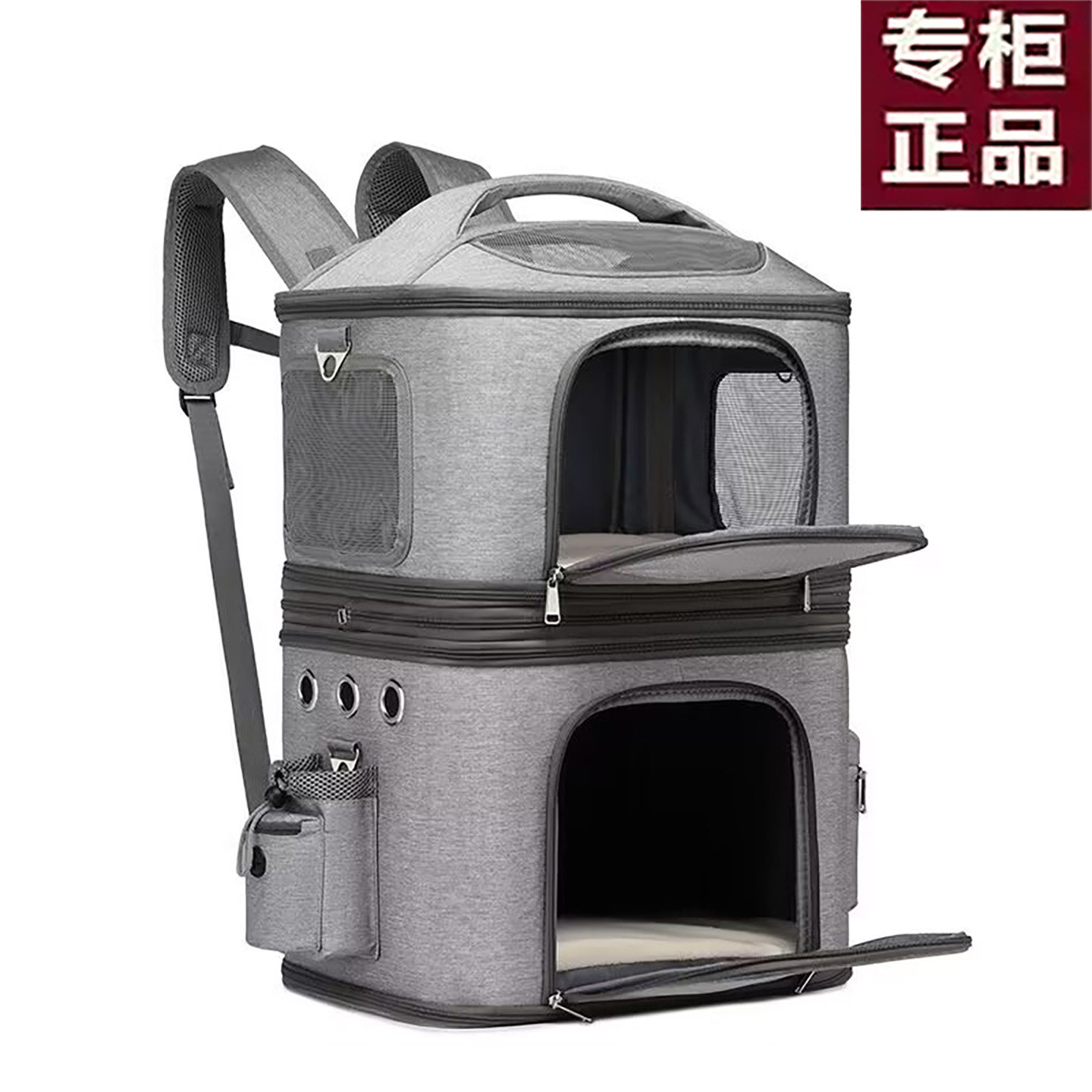 高端双肩猫包外出便携轻便款大容量透气猫背包可折叠宠物包车载包