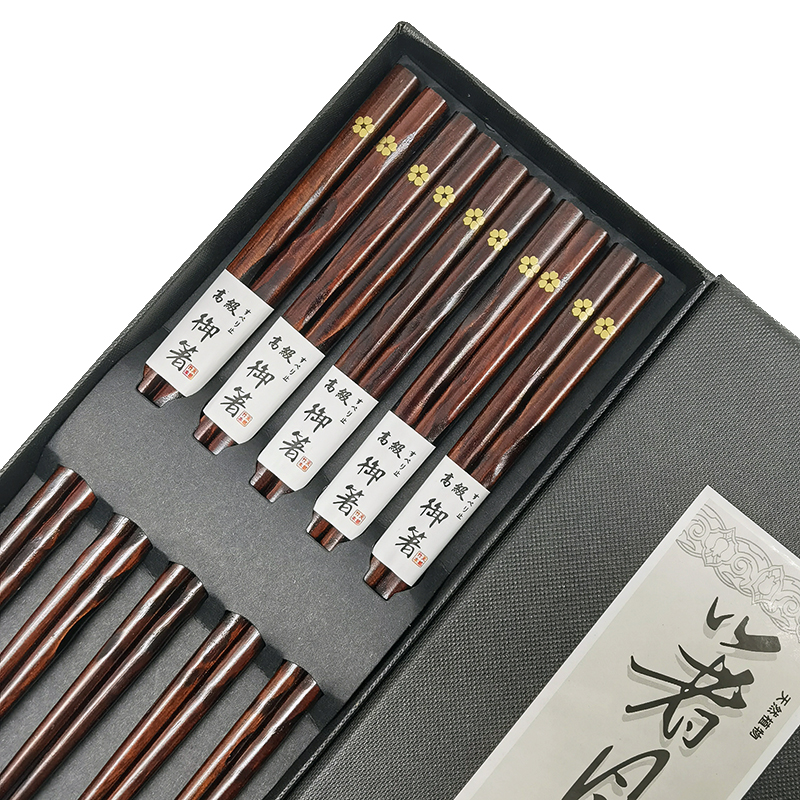包郵餐具日式和風(fēng)木制筷子紅木家用禮盒筷便攜情侶筷夫妻筷學(xué)生筷