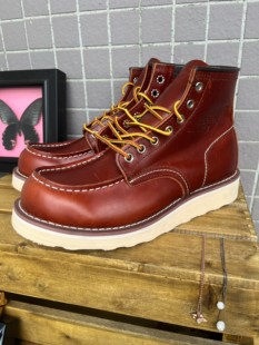 头层油蜡牛皮875工装 英伦风复古马丁靴真皮中帮机车靴男 男女同款