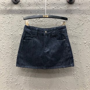 显瘦辣妹包臀裙 防走光修身 深蓝色高腰牛仔半身裙女2026年春季 新款