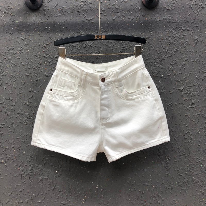 欧货水洗白色高腰牛仔短裤女2026年春季新款百搭显瘦A字阔腿热裤,女装/女士精品,牛仔裤,淘宝优惠券,粉丝福利购,淘宝优惠卷