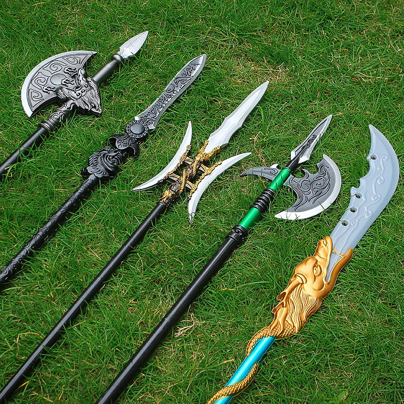 关羽青龙偃月刀吕布方天画戟三国周边玩具刀剑PP塑料武器张辽武器
