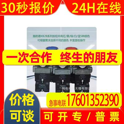 XB2BW31B1C XB2BW33B1C XB2BW34B1C  24V 原厂 带灯控制按钮开关