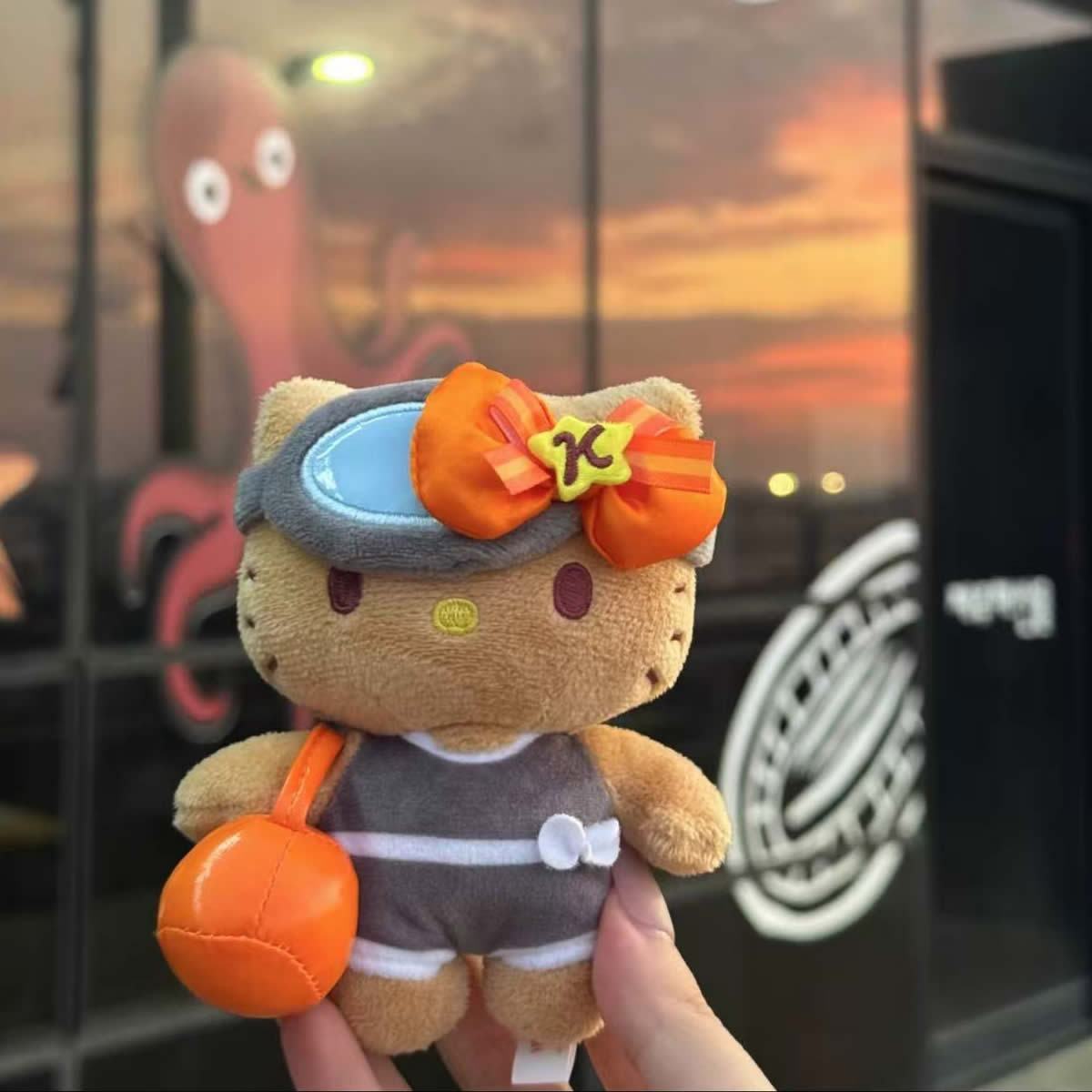 日本济州岛黑皮海女hellokitty猫包包小挂饰女生可爱公仔玩偶书包