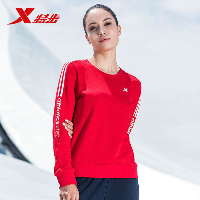 特步女装卫衣套头外套2019春季新款运动休闲校园潮流在类目 运动服/休闲服装, 运动卫衣/套头衫中 - 来自Buy2taobao.com提供专业的淘宝代购服务