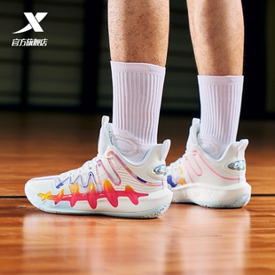 特步男鞋鏖战5代丨青少年运动鞋学生减震实战防滑耐磨专业篮球鞋