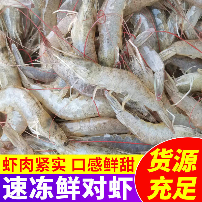 国产南美白对虾大虾青虾鲜活捕捞水产海鲜冻品一手货源4袋包邮