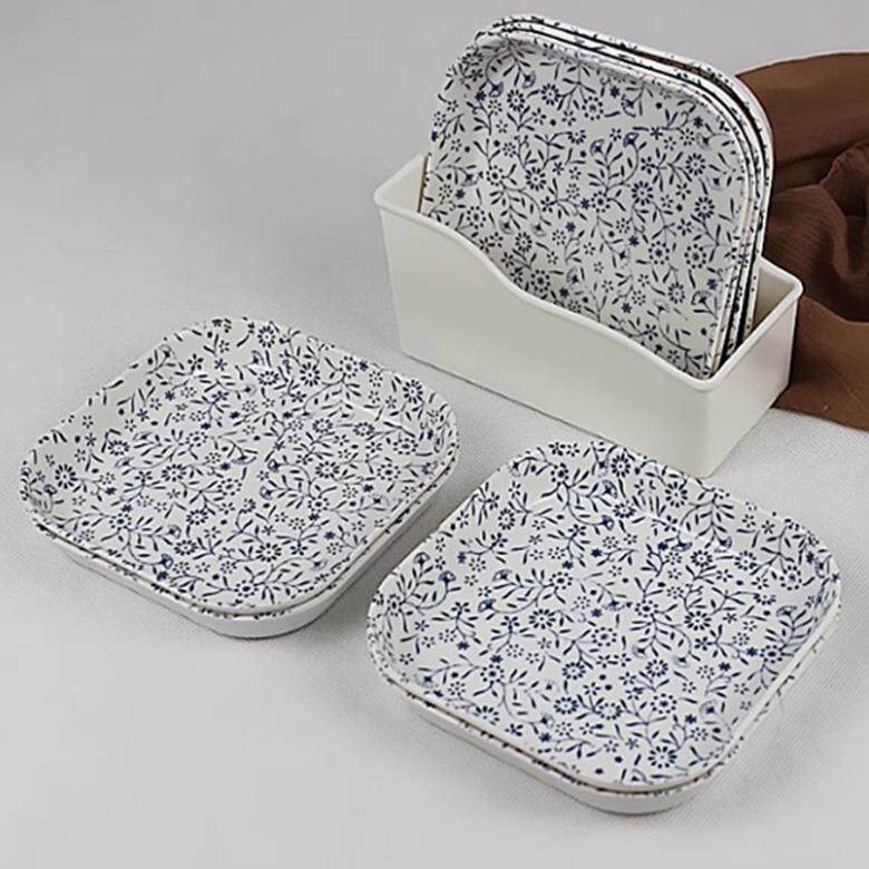 餐桌家用吐骨头碟放垃圾盘仿瓷密胺时尚水果零食干果吐壳鱼刺盘子