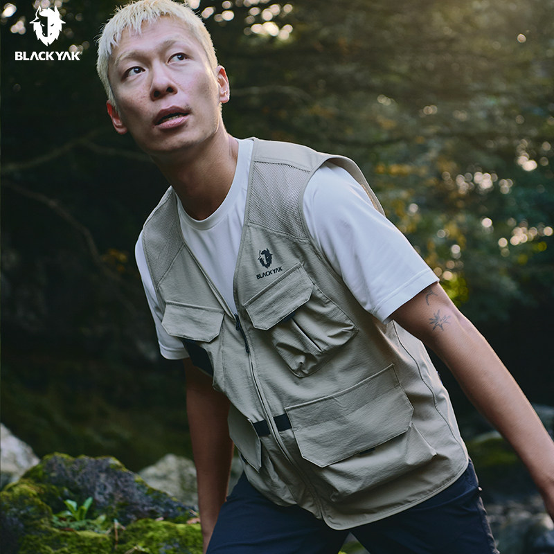 BLACKYAK/布来亚克  夏新款男士户外垂钓露营休闲马甲MYM181