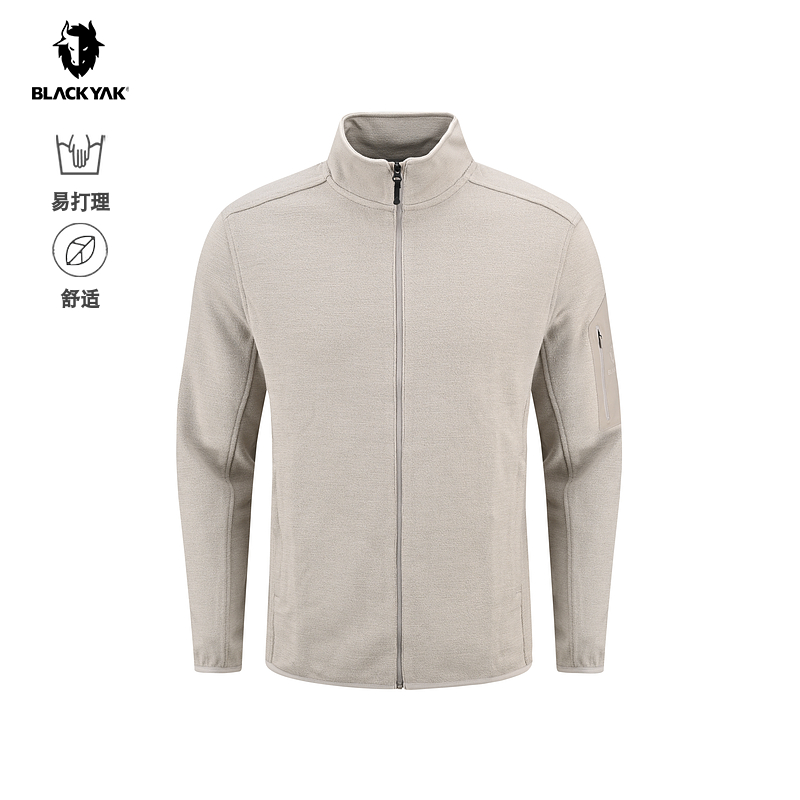 BLACKYAK/布来亚克2025秋新款男士美利奴羊毛针织软壳夹克FYM621