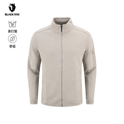 BLACKYAK/布来亚克2025秋新款男士美利奴羊毛针织软壳夹克FYM621