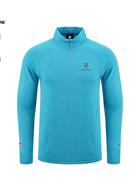 BLACKYAK/布来亚克2025秋新款男士户外休闲长袖半拉T恤FYM421