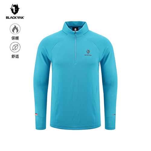 BLACKYAK/布来亚克2025秋新款男士户外休闲长袖半拉T恤FYM421