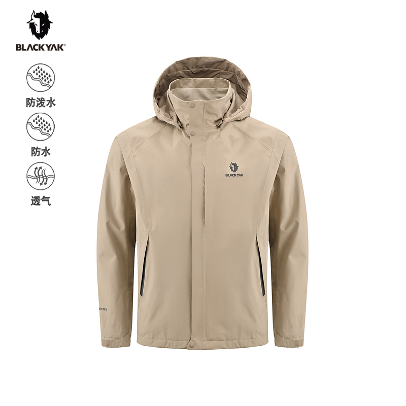 BLACKYAK/布来亚克2025秋新款户外徒步GORE-2L防水冲锋衣男FYM609