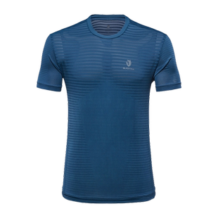 BLACKYAK/布来亚克 新款条纹圆领短袖男宽松舒适T恤MVM279