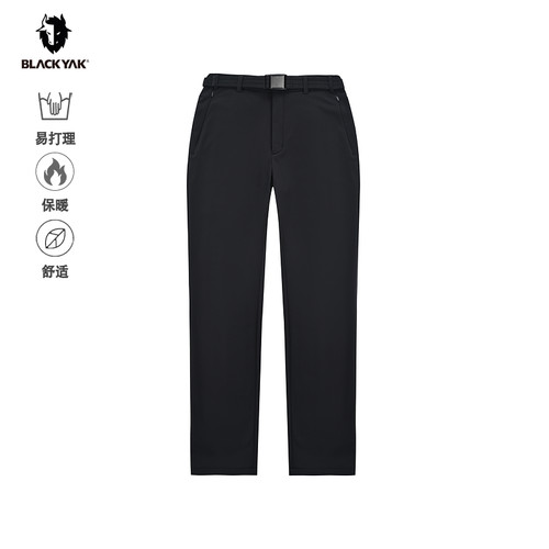BLACKYAK/布来亚克 春秋新款商务裤男士户外软壳保暖长裤WVM409