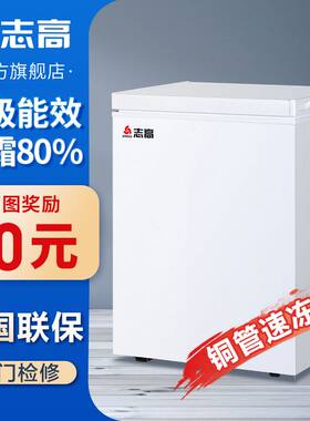 志高小冰柜家用冷柜单温单冷冻冰柜节能单开门一级能效冰箱租房