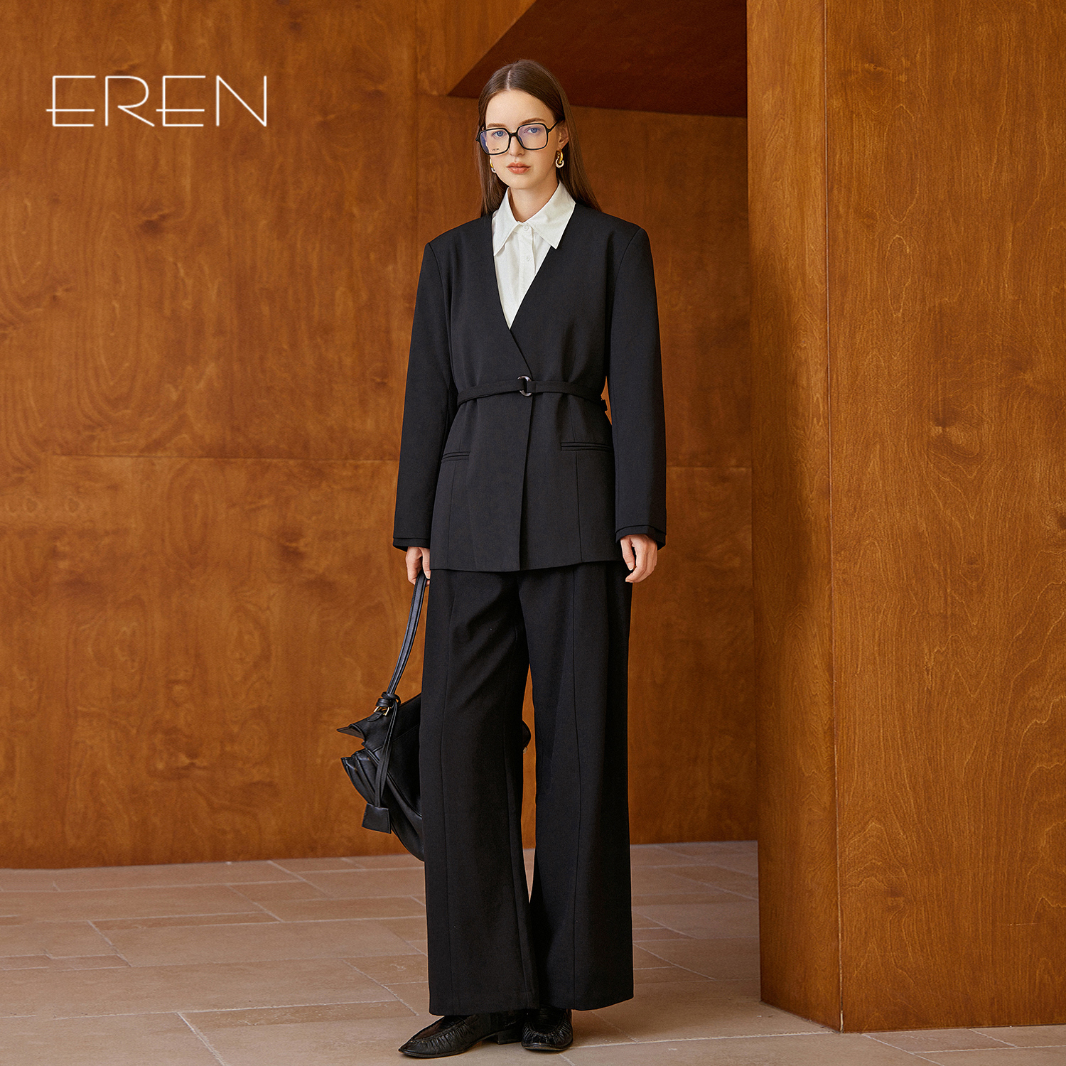 EREN新款气质西装+西裤两件套
