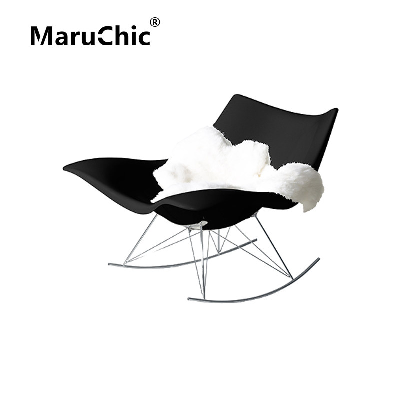 MaruChic创意设计师家具rocking armchair黄貂鱼摇摆椅休闲椅